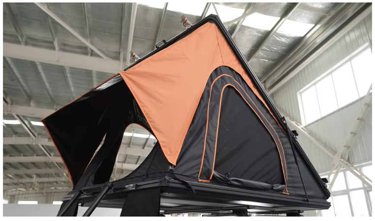 Aluminum Shell Triangle Elevated Rooftop Tent — Four-Season Canvas