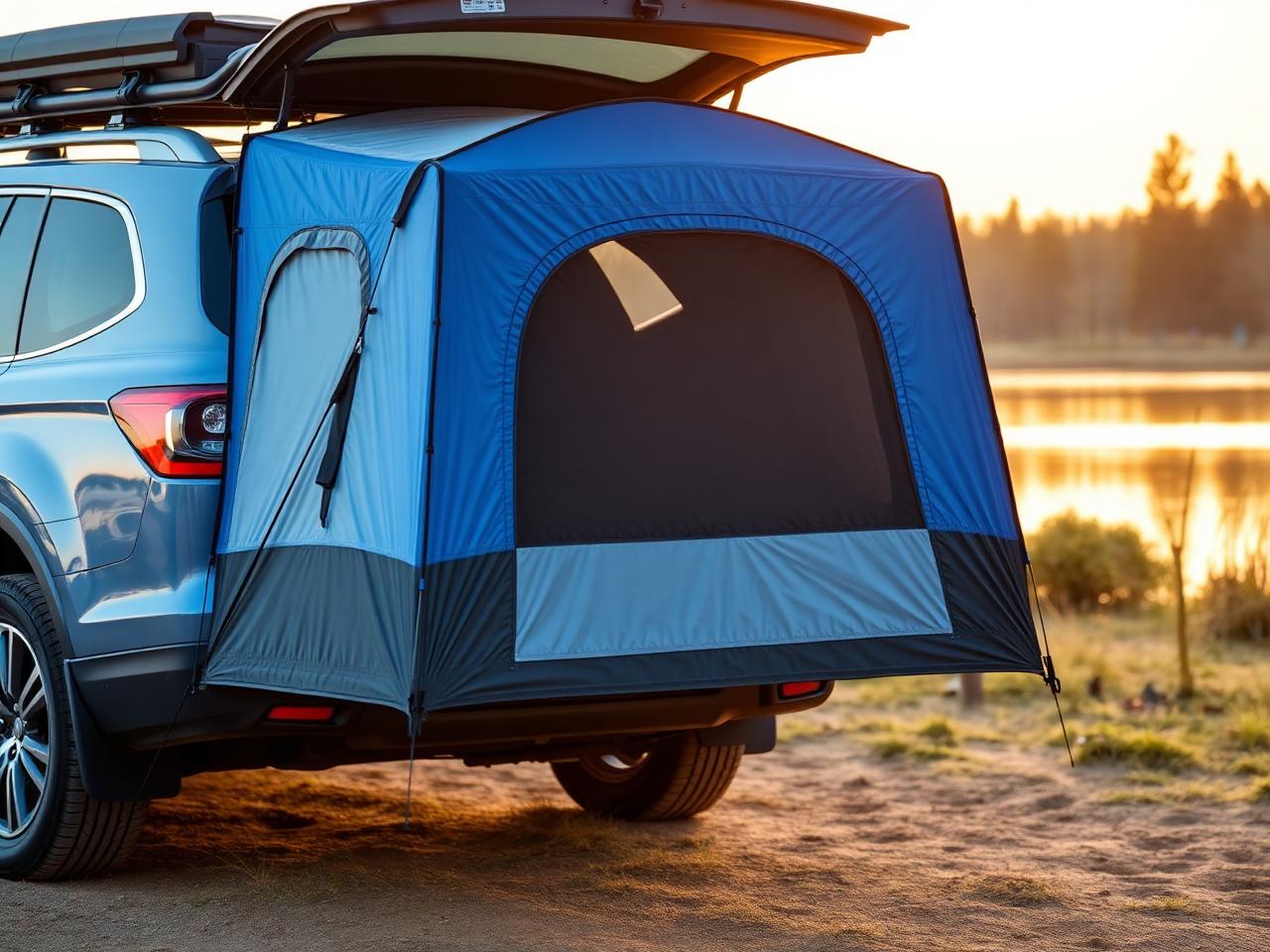 Blue Family Tailgate Rear Tent