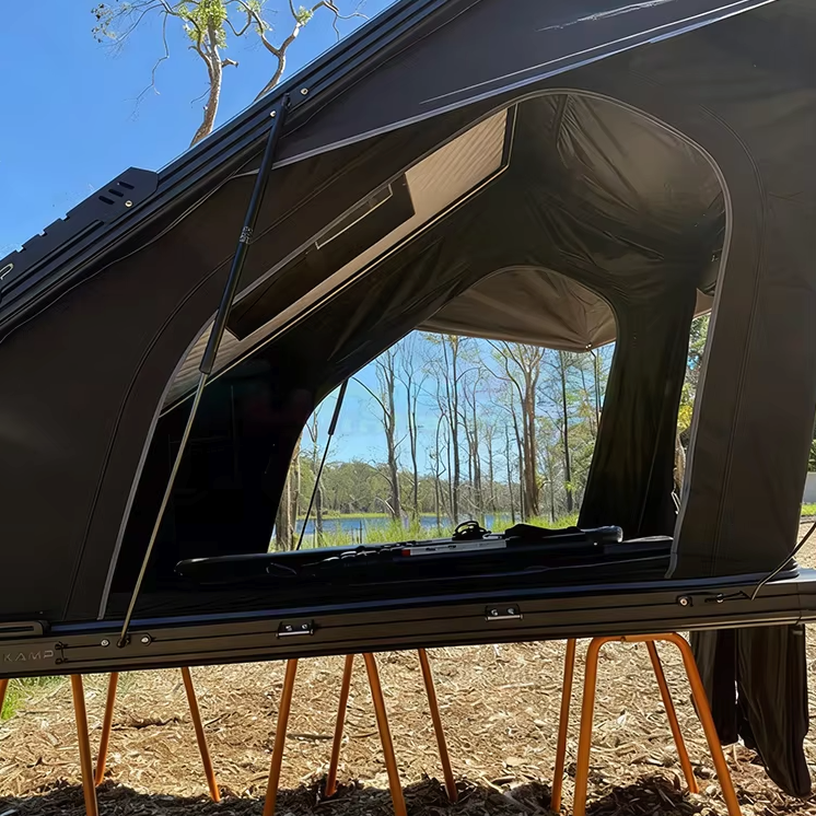 Xtreme RoamForce Pop-Up Triangle Hard Shell Rooftop Tent — Bedding-In Storage