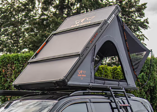 Aluminum Shell Pop-Up Rooftop Tent — Flagship Package — Top Load Racks