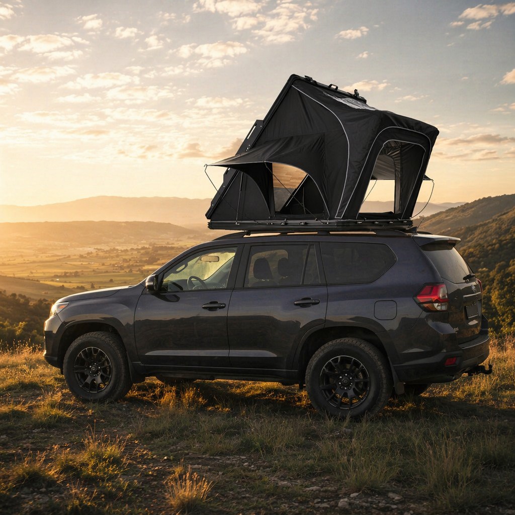 Ultra-Thin ABS Rooftop Tent with Panoramic Stargazer Window
