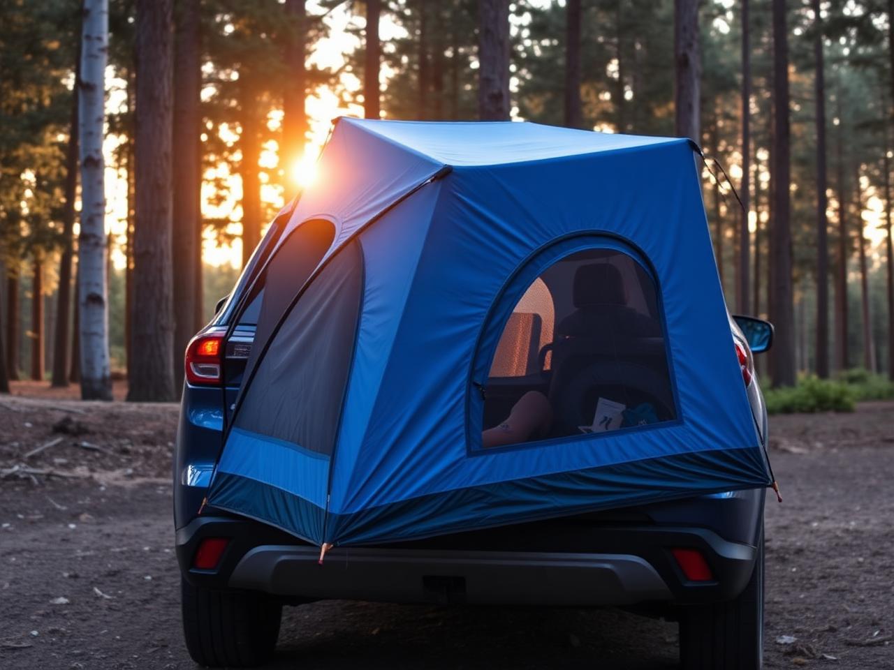Compact Blue Rear Tent