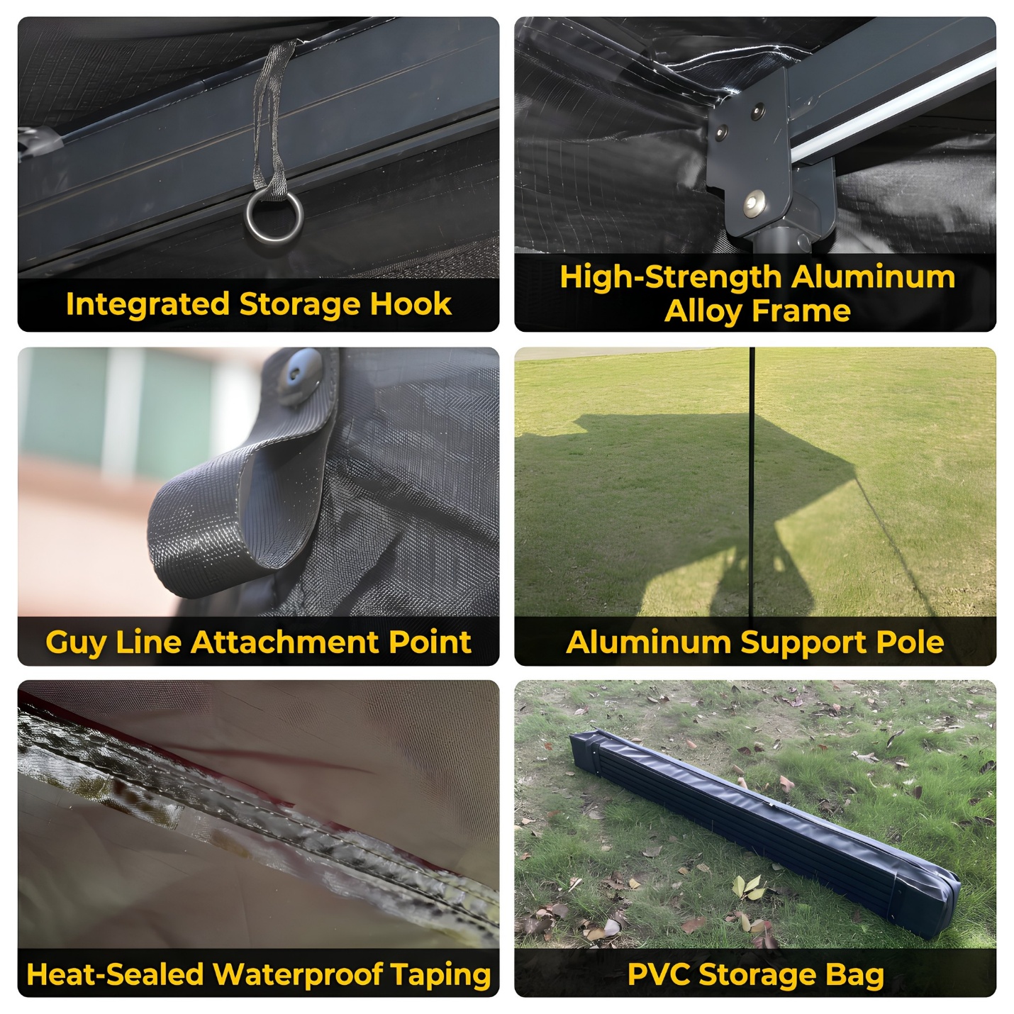 XRF27-12 270° Fan-Shaped Awning 1.0 — Four Adjustable Legs
