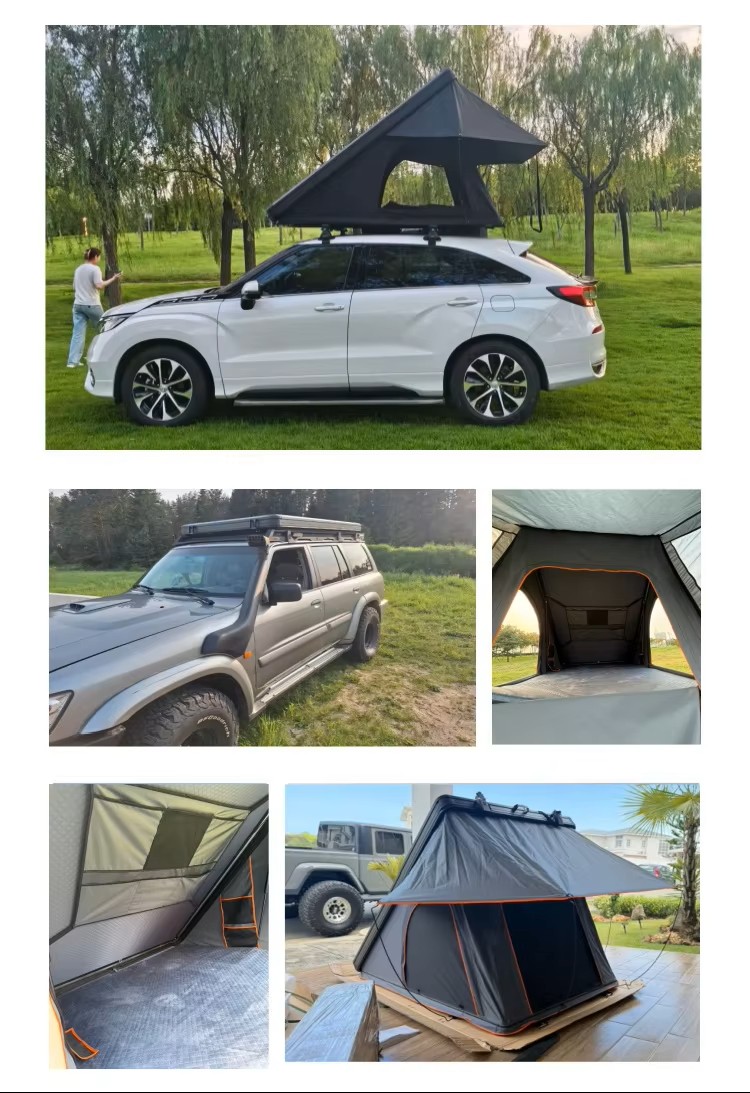 Aluminum Shell Triangle Mesh Rooftop Tent — Flagship Package — Mesh Ventilation
